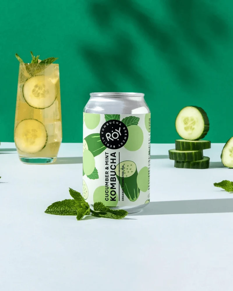 Bio Gurke und Minze Kombucha, 330ml