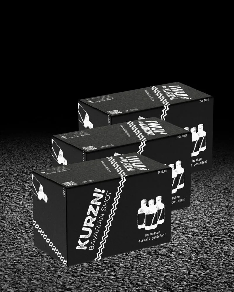 I WUI AN KURZN – Bayerischer Haskap-Likör Partyshot | Partybox 3 x 24 Stück × 0,02 l
