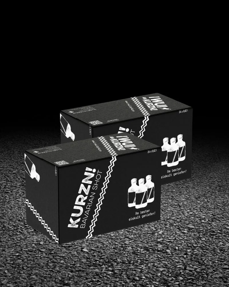 I WUI AN KURZN – Bayerischer Haskap-Likör Partyshot | Partybox 2 x 24 Stück × 0,02 l