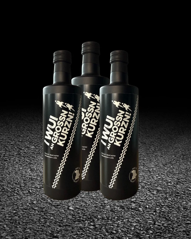 I WUI AN KURZN – Bayerischer Haskap-Likör Partyshot | I WUI AN GROSSN KURZN - 3 x 0,5 L Flasche