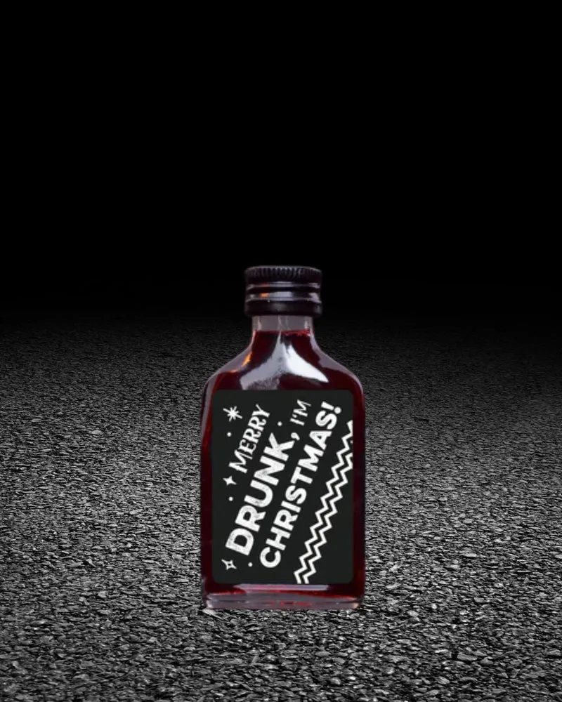 I WUI AN KURZN – Bayerischer Haskap-Likör Partyshot | 24 x 0,02 ml | Weihnachtsbox MERRY DRUNK I´M CHRISTMAS