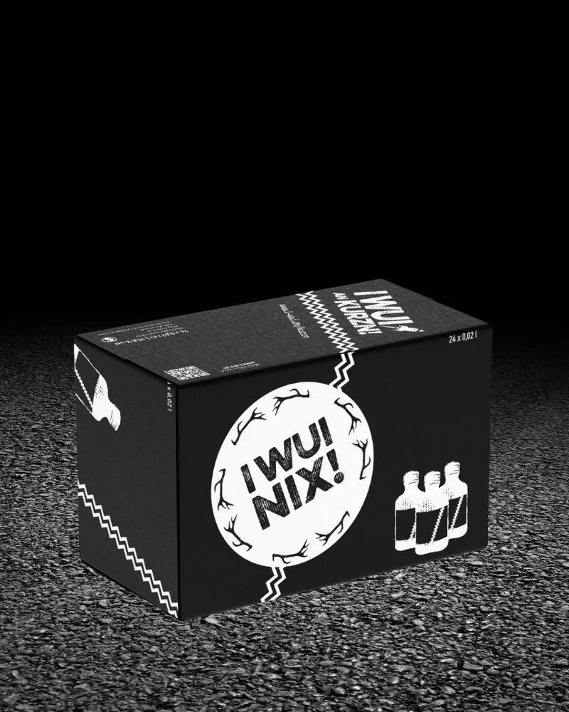I WUI AN KURZN – Bayerischer Haskap-Likör Partyshot | 24 x 0,02 ml | Geschenkbox I NIX