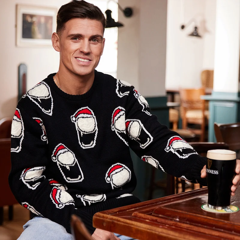 Guinness Christmas Jumper – Men's Festive Pint Knit Sweater
