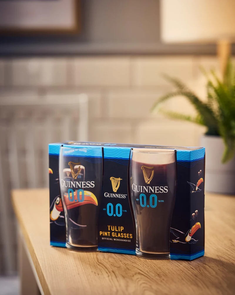 2pk Guinness 0.0 Tulip Pint Glass