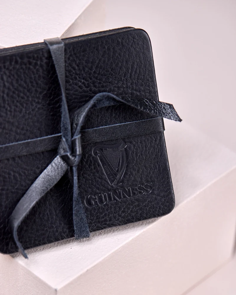 De Bruir Guinness Leather Coasters 4pk