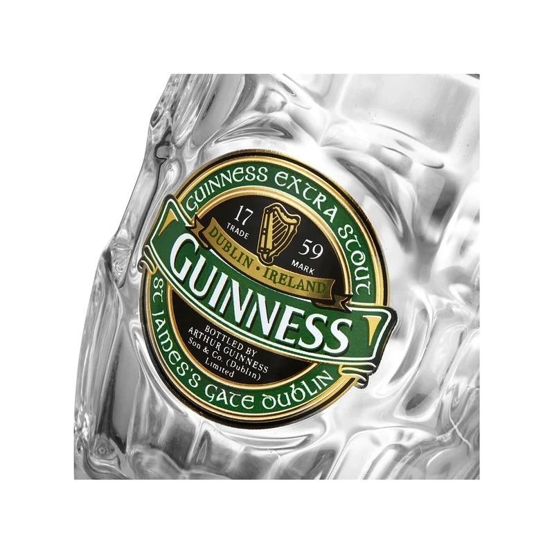 Guinness Dimple Glass Tankard – Official Guinness Extra Stout Beer Mug