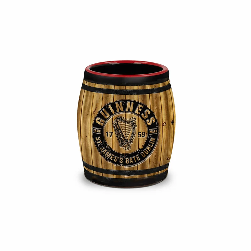 Guinness Barrel Mug Wooden Effect Ceramic 60ml Mini Mug