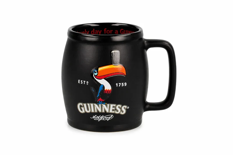 Guinness Toucan Barrel Mug Black Ceramic 60ml