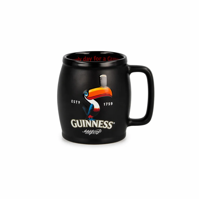 Guinness Toucan Barrel Mug Black Ceramic 60ml