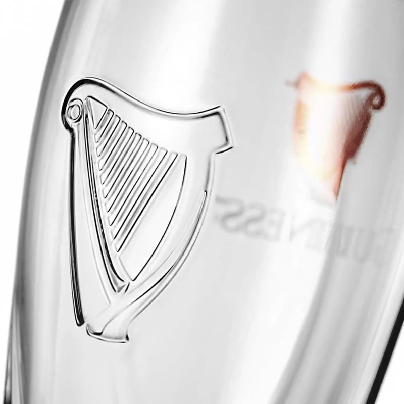 Guinness Pint Glass – Official Harp Logo Beer Glass (20oz / 568ml)