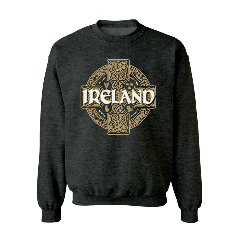 Ireland Celtic Cross Sweatshirt – Traditional Irish Heritage Design