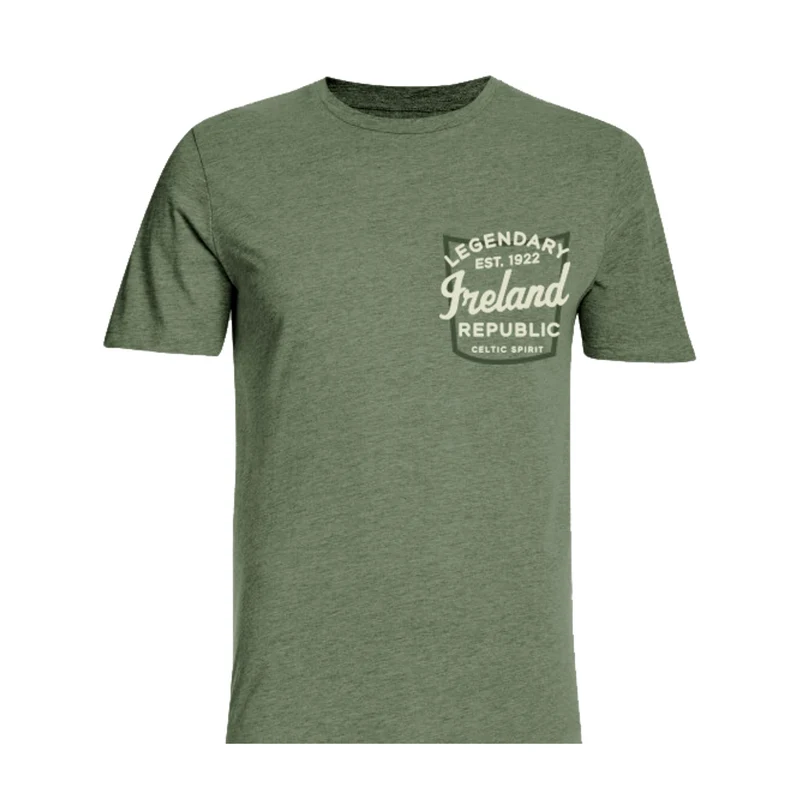 Legendary Ireland T-Shirt – Minimal Irish Crest Pocket Print Tee (Est. 1922)