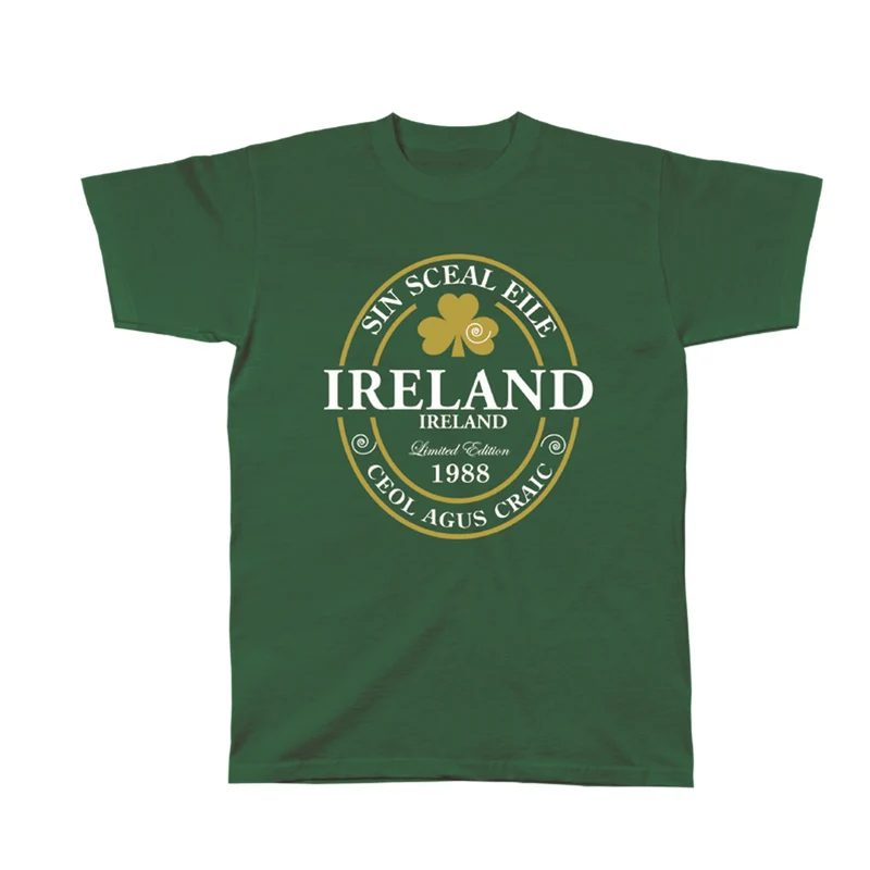 Ireland Vintage Seal T-Shirt – Irish Gaelic Crest Graphic Tee (1988 Edition)