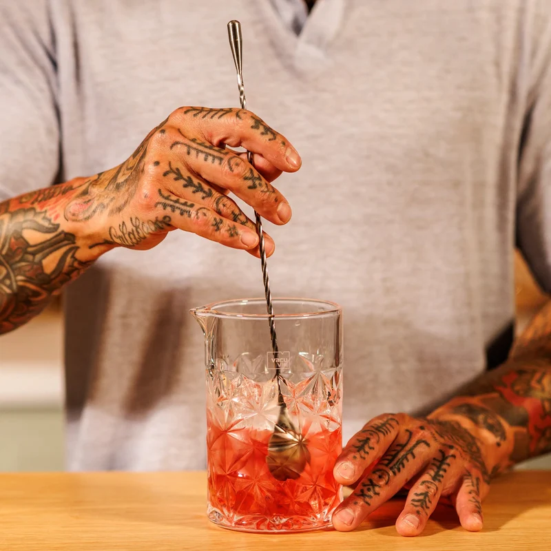 Sangriaset - Karaffe 1,6 L mit 6 Gläser 700 ml, Barlöffel & Eiswürfelform