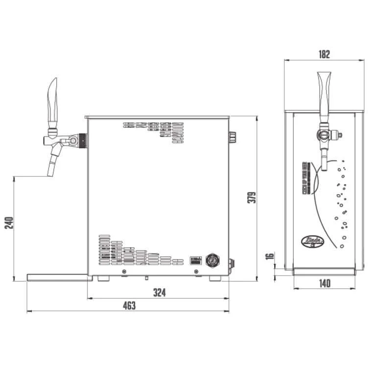 Lindr PYGMY Exclusive 25K - 2-ltg. mit Kompressor & Leucht-Frontpanel