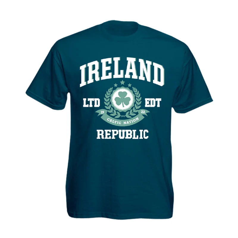 Ireland Republic T-Shirt – Celtic Nation Shamrock Crest Tee