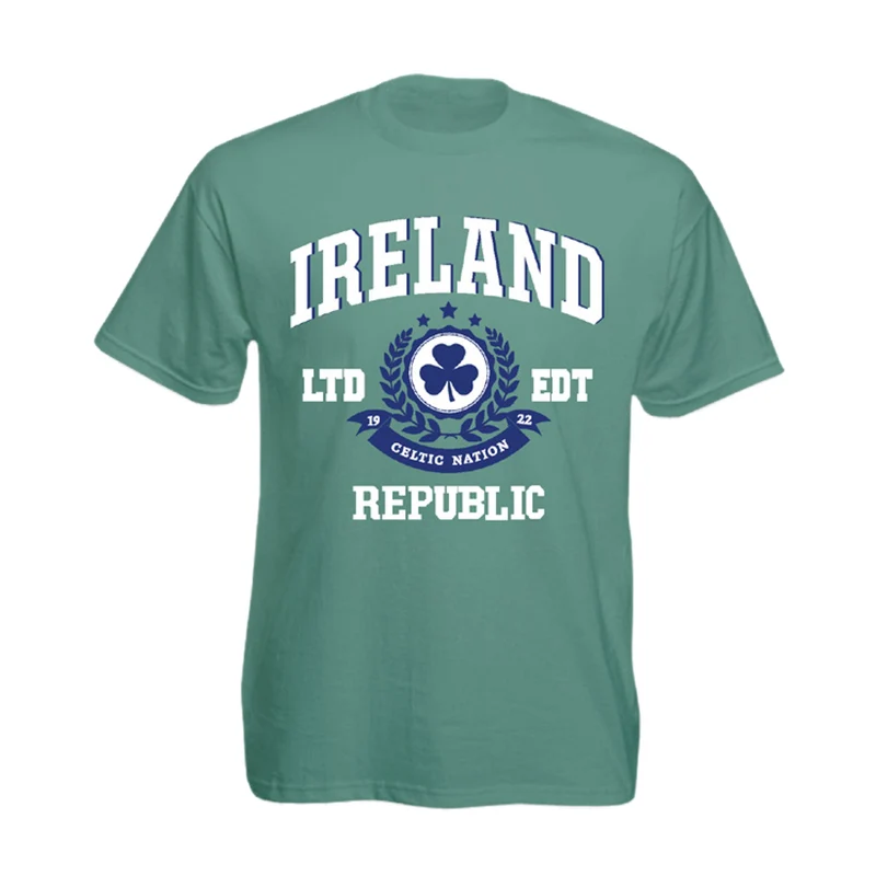 Ireland Republic T-Shirt – Celtic Nation Shamrock Crest Tee