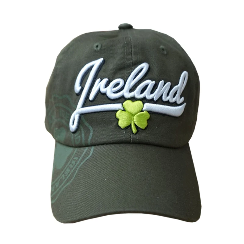 Ireland Script Shamrock Cap – Embroidered Irish Baseball Hat (Unisex)