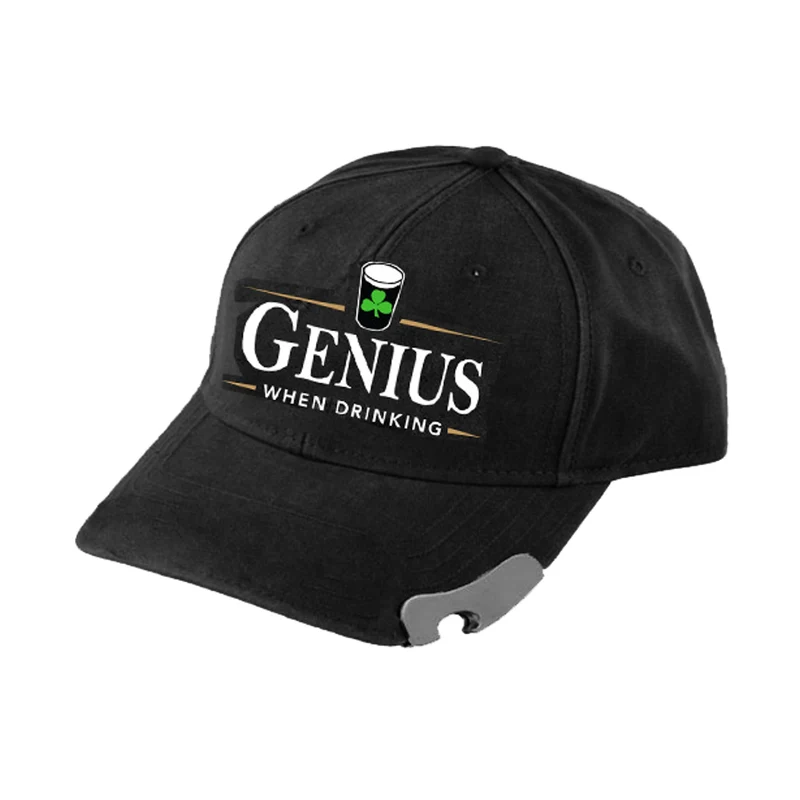 Genius When Drinking Cap – Funny Irish Bottle Opener Hat (Unisex)