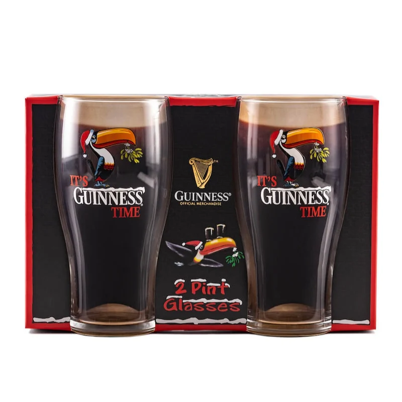 2pk Guinness Christmas Pint Glasses