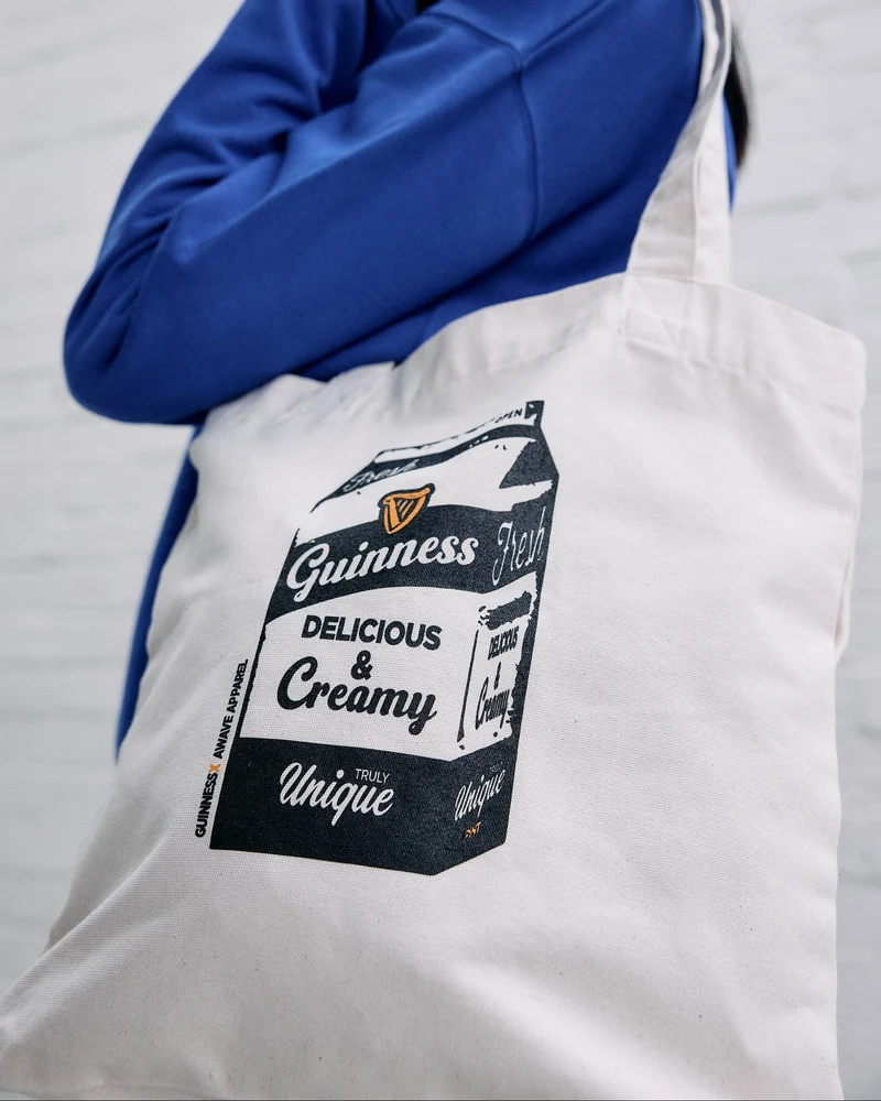 Awave Cream Milk Carton Tote Bag