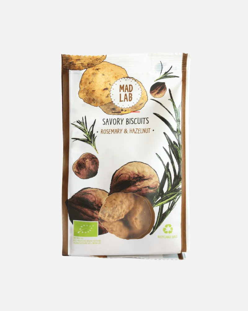 Bio Kekse mit Rosmarin und Haselnüssen, 100g