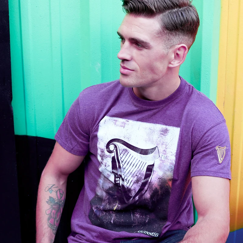 GUINNESS HARP T-SHIRT (PURPLE)