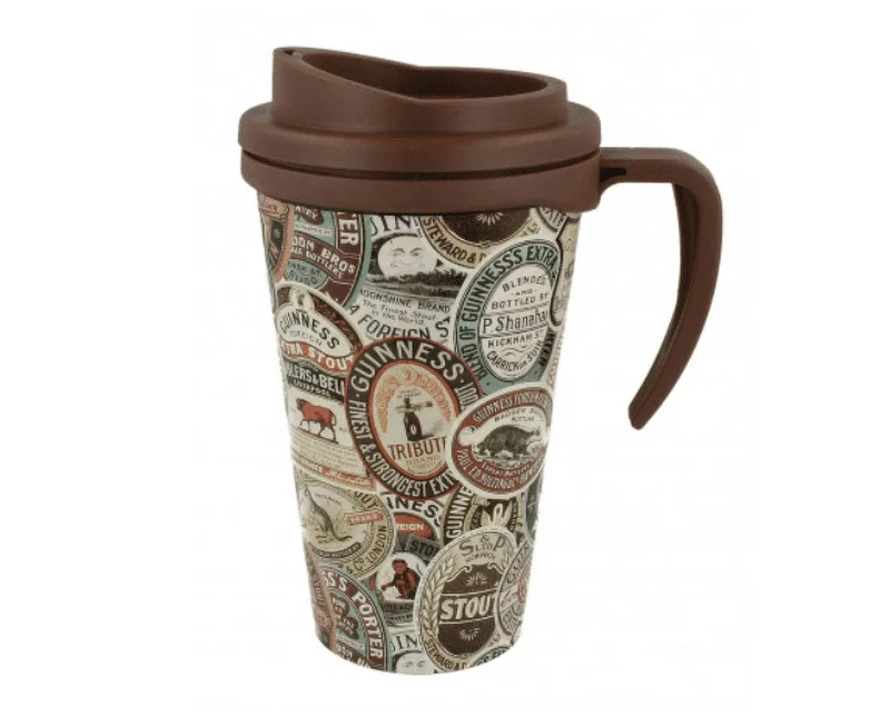 GUINNESS ARCHIVE LABEL TRAVEL CUP WITH HANDLE