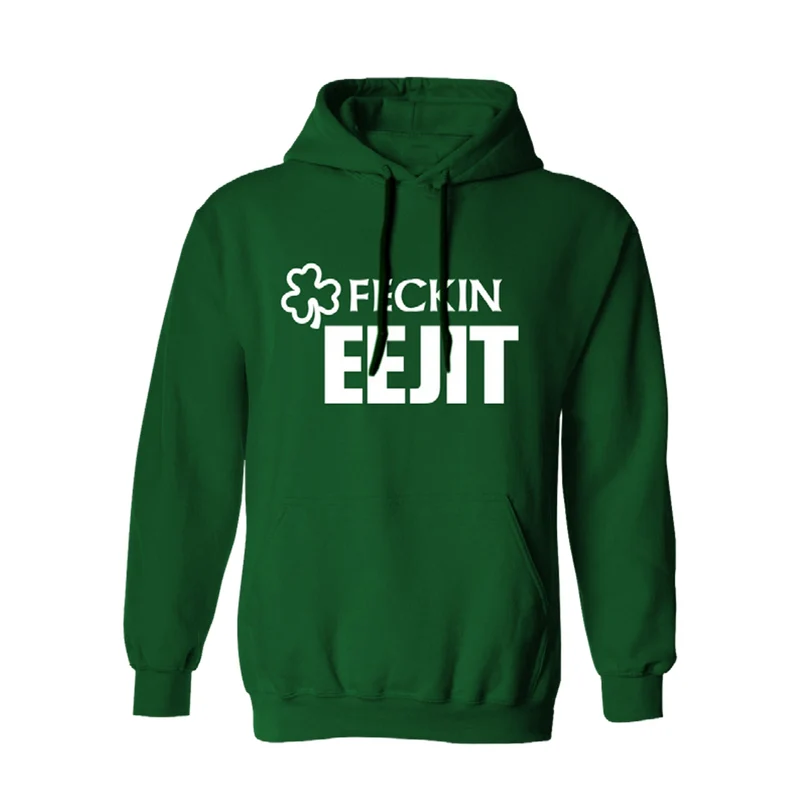 Feckin Eejit Hoodie – Funny Irish Slang Graphic Pullover (Unisex)