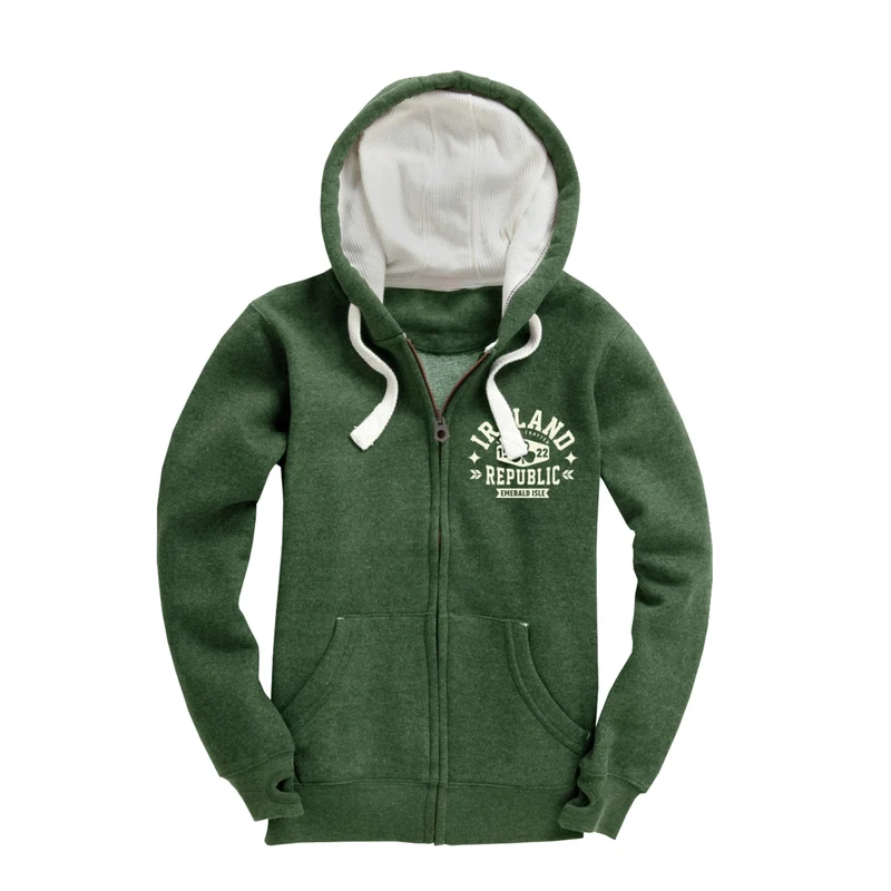 Ireland Republic Zip Hoodie – Vintage Crest Full Zip Jacket (Unisex)