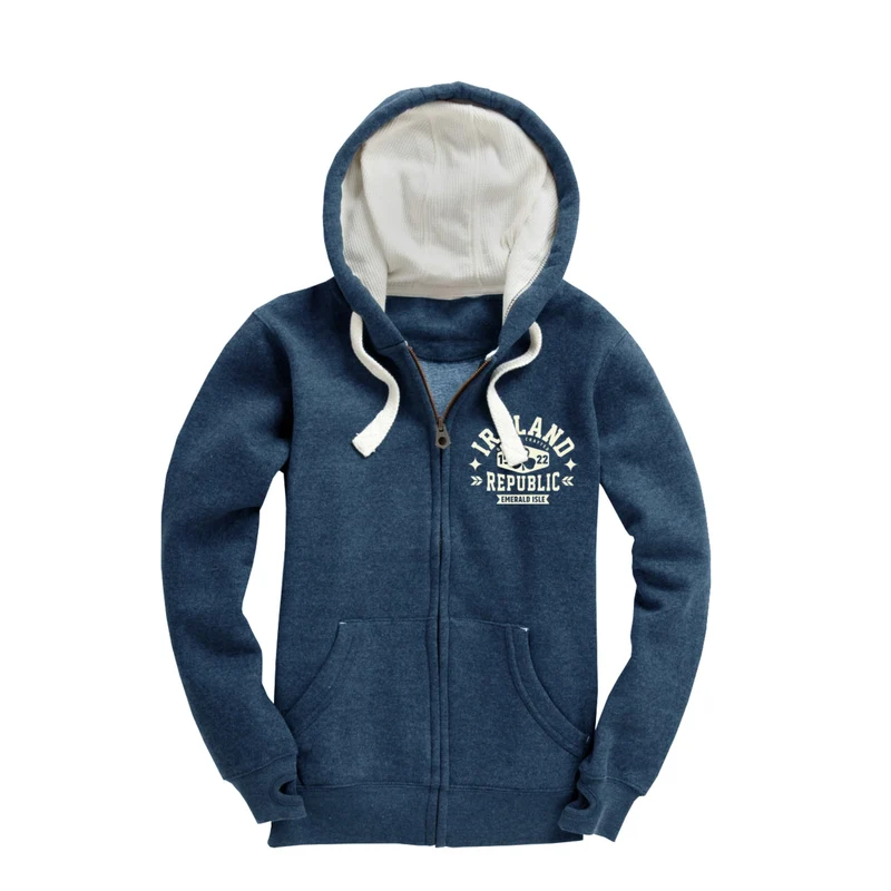 Ireland Republic Zip Hoodie – Vintage Crest Full Zip Jacket (Unisex)