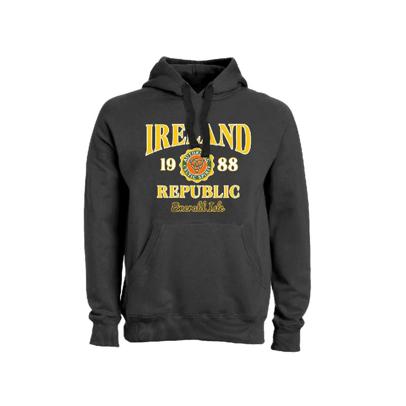 Ireland Republic Hoodie – Vintage 1988 Celtic Crest Pullover (100% Cotton, Unisex)