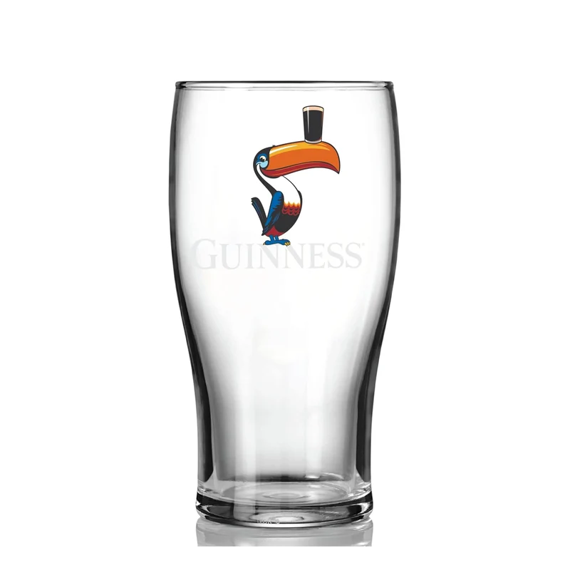 Guinness Toucan Pint Glass Set – Pack of 2 Official Guinness Pint Glasses
