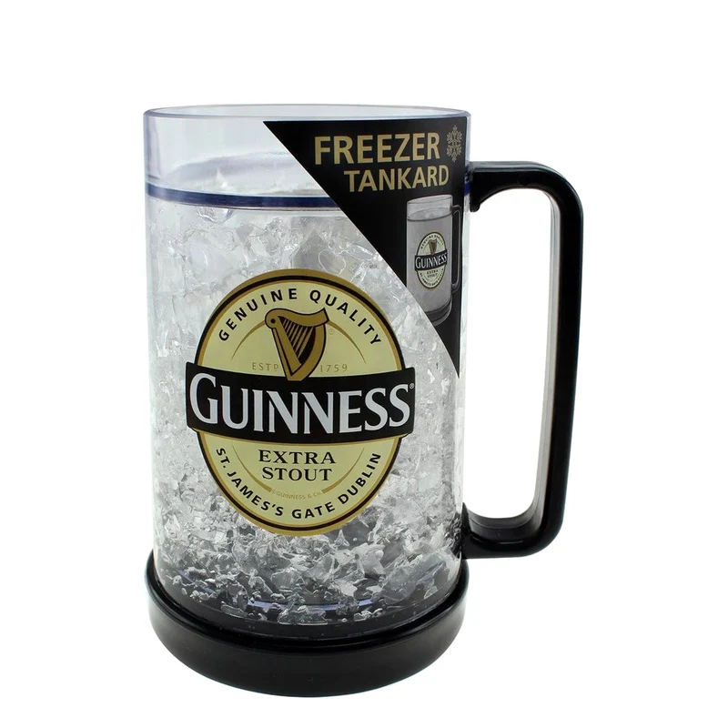 Guinness Freezer Tankard – Double Wall Beer Mug with Cooling Gel (Official Merchandise)