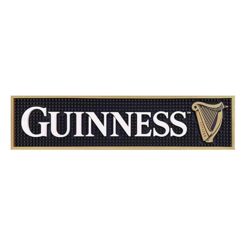 Guinness Bar Runner Mat – Official Guinness Rubber Bar Mat with Harp Logo