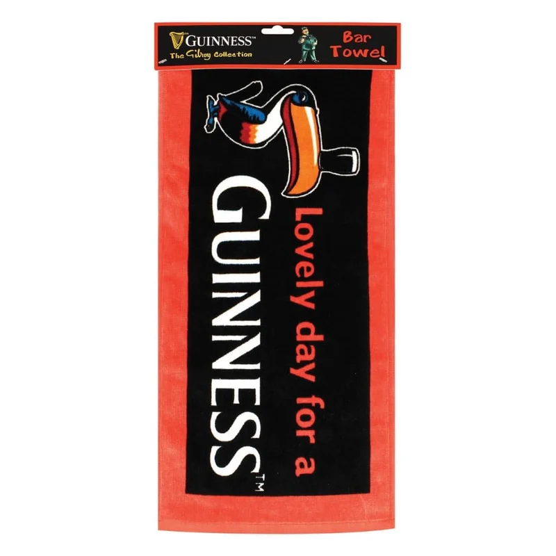 Guinness Toucan Bar Towel – “Lovely Day for a Guinness” Official Gilroy Collection Tea Towel
