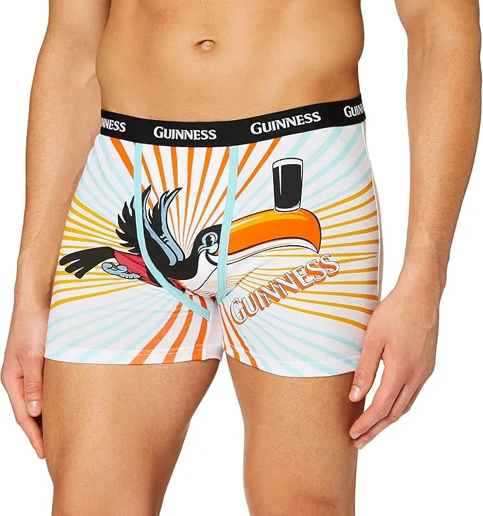 Guinness Men’s Toucan Boxer Shorts – Multicolor Graphic Print