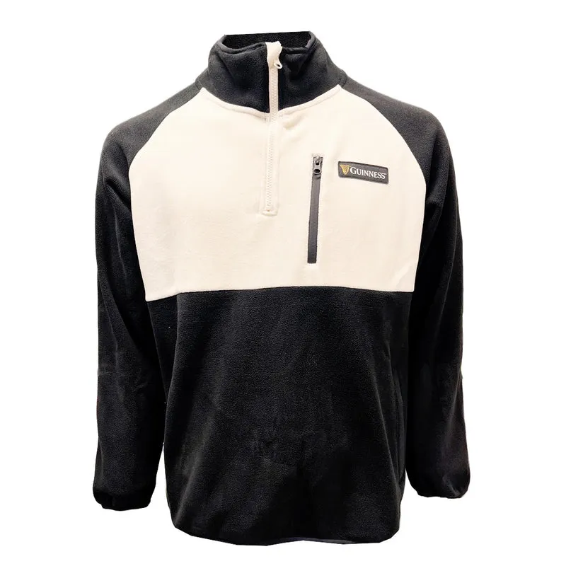 Guinness Black & Cream Quarter-Zip Fleece
