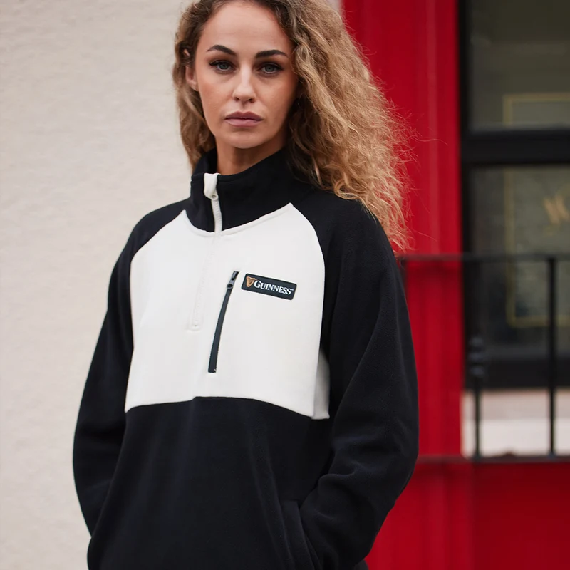 Guinness Black & Cream Quarter-Zip Fleece
