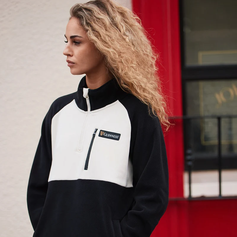 Guinness Black & Cream Quarter-Zip Fleece