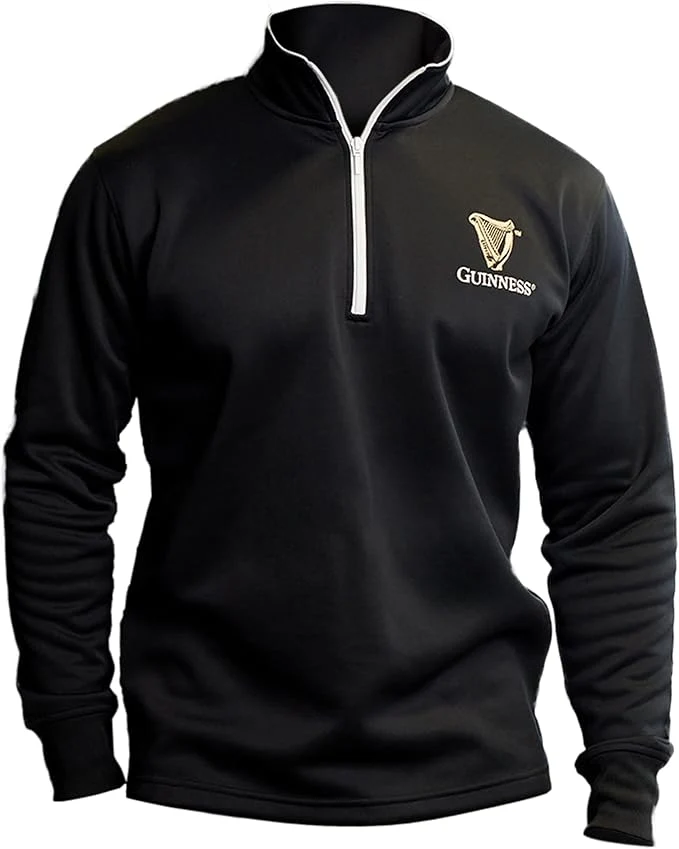Guinness Black Quarter-Zip Pullover Top