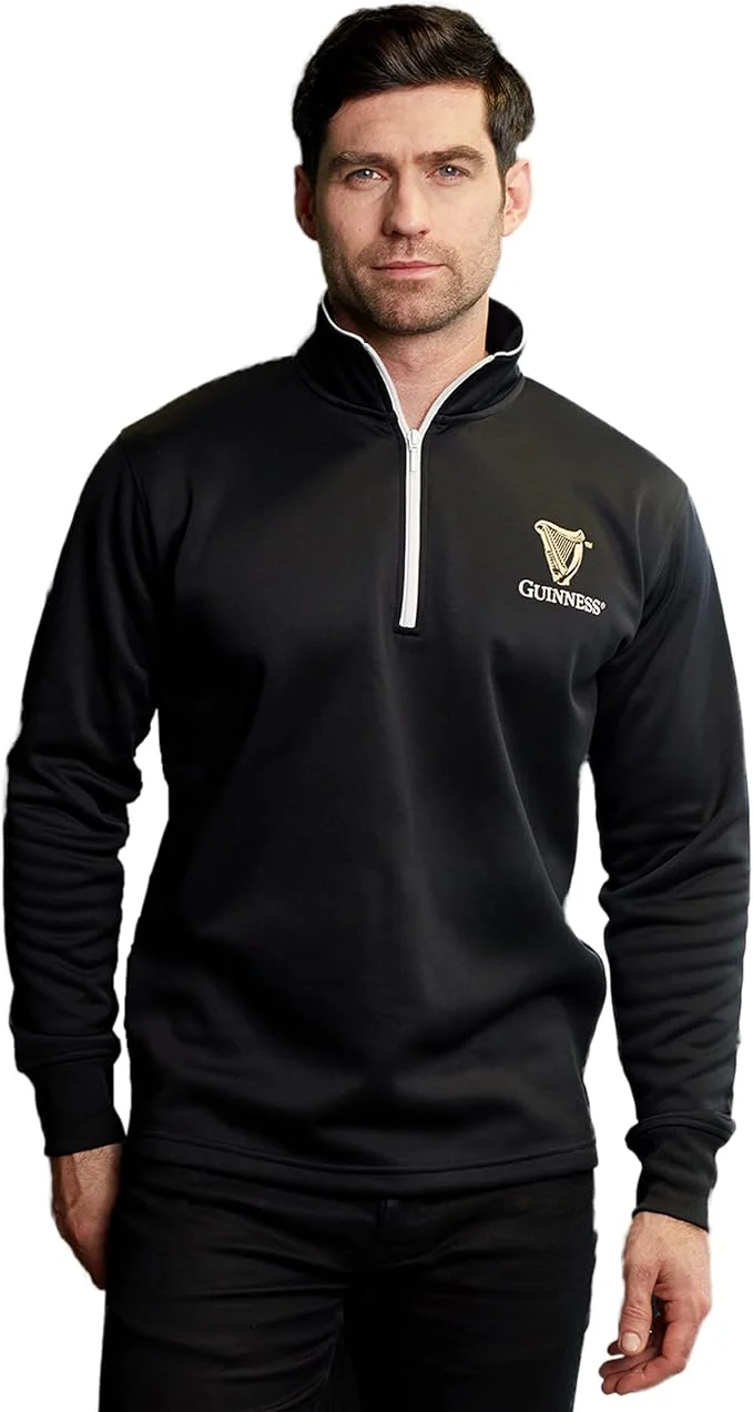 Guinness Black Quarter-Zip Pullover Top