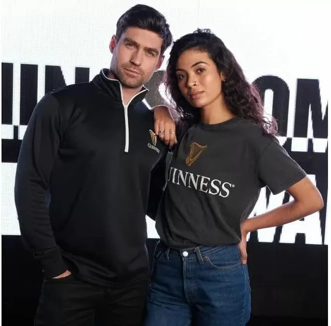 Guinness Black Quarter-Zip Pullover Top