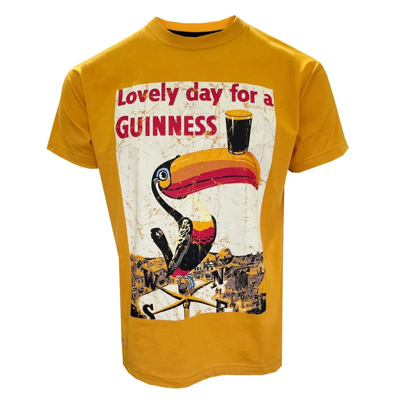 Guinness Graphic T-Shirt – “Lovely Day for a Guinness” Toucan Design Tee