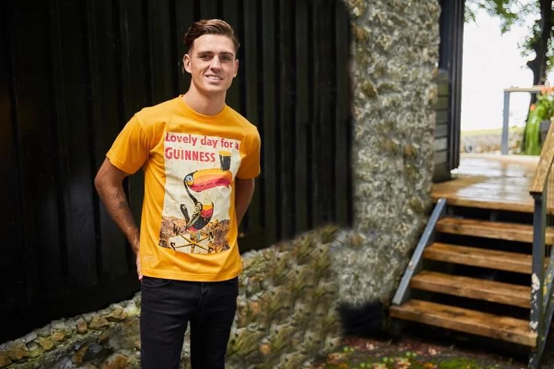 Guinness Graphic T-Shirt – “Lovely Day for a Guinness” Toucan Design Tee