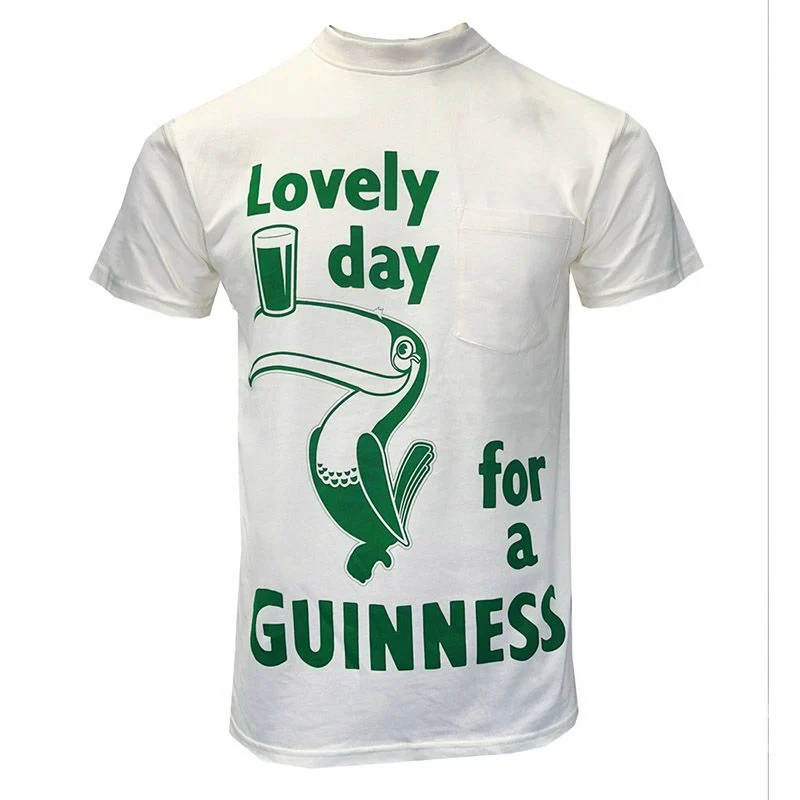 Guinness Graphic T-Shirt – “Lovely Day for a Guinness” White Tee