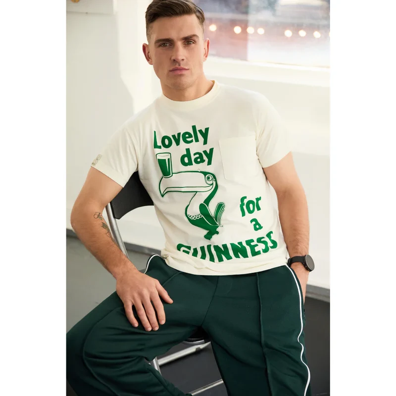 Guinness Graphic T-Shirt – “Lovely Day for a Guinness” White Tee