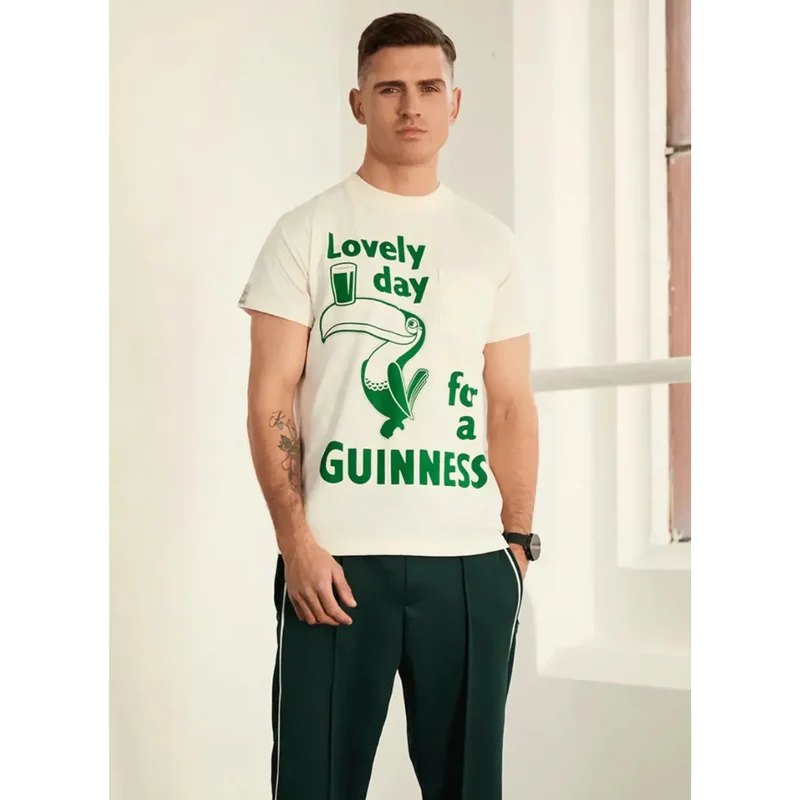 Guinness Graphic T-Shirt – “Lovely Day for a Guinness” White Tee