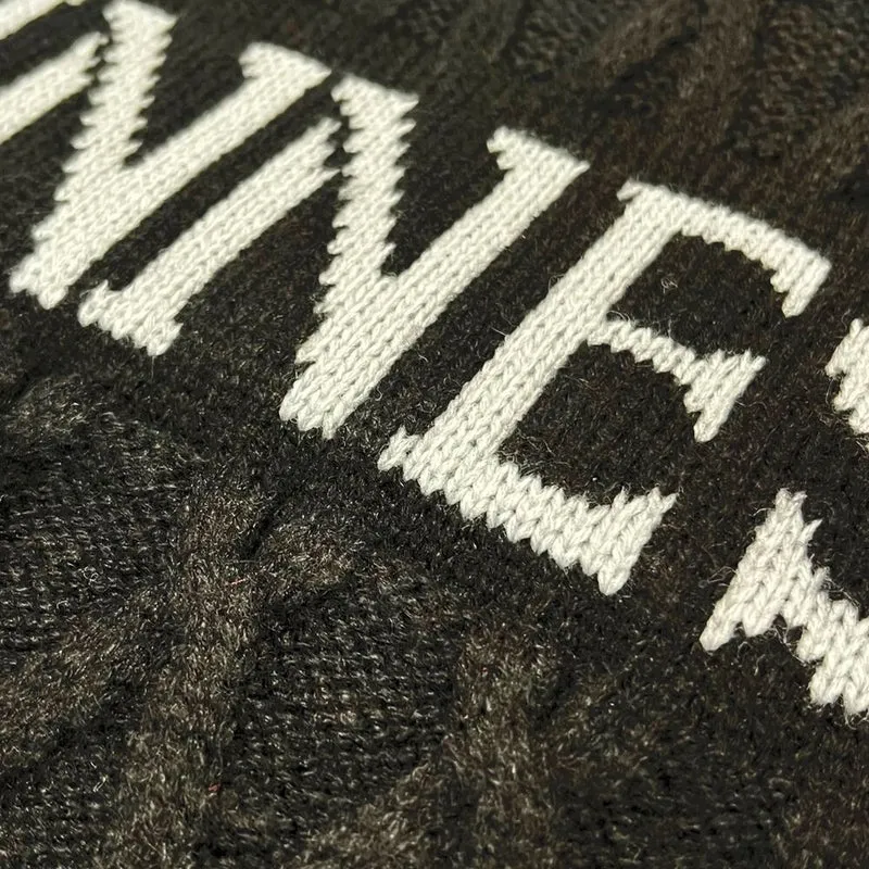 Guinness Aran Cable Knit Jumper – Black
