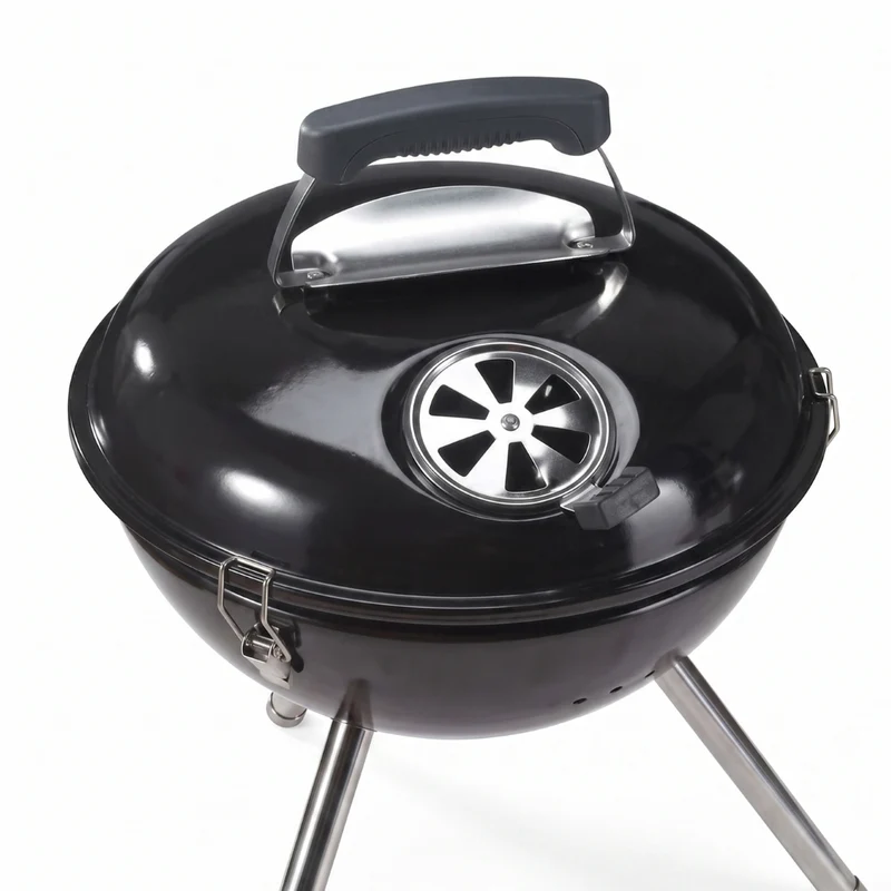 Cookinglife Kugelgrill mit Füßen Fire & Flavour - Holzkohle - 39 cm - Kompakt - Schwarz